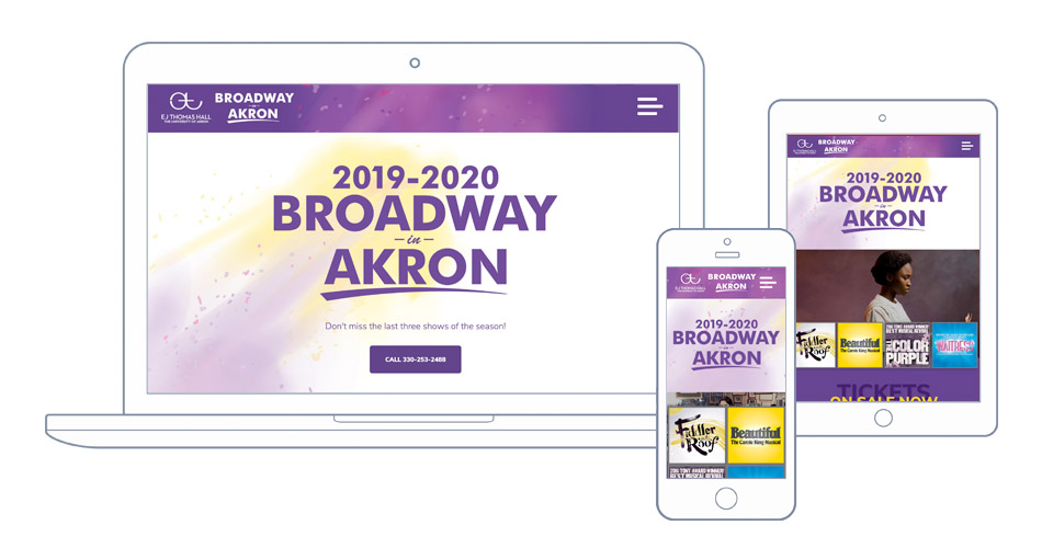 web design and development for broadway in akron